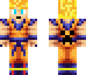 goku ss1 creeper face on back