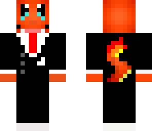 charmander in a suit