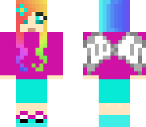 rainbow with headphones