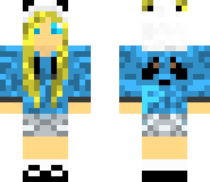 panda girl blue