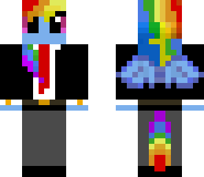 rainbow dash in a suit