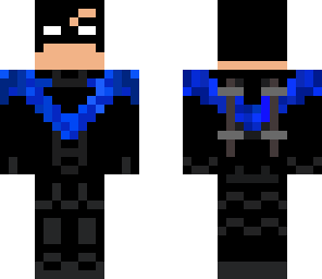nightwing with escrima sticks