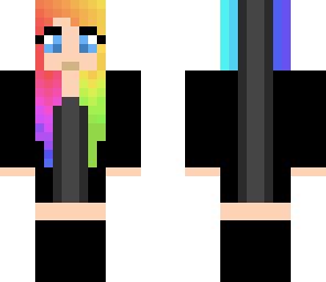 ninja rainbow haired girl