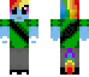 rainbow dash scout in green