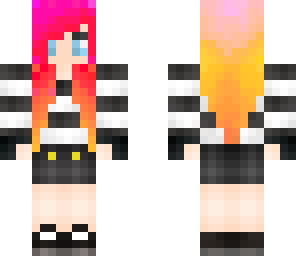 colourd hair girl whit gloves