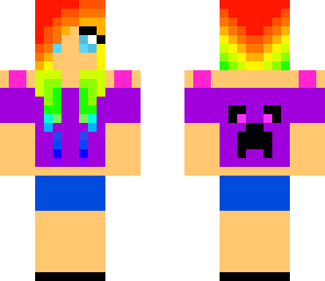 rainbow hair girl