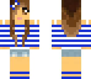 dark blue stripe girl