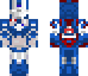 blue an silver iron man 3