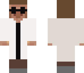 villager with shades and hair