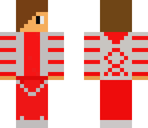 red and silver skater