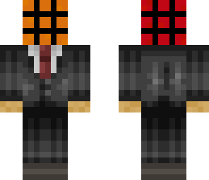 rubiks cube head man in a suit