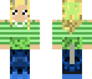 green kitty girl