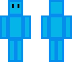 blue block man