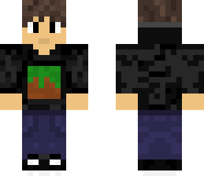 boy with minecraft shirt