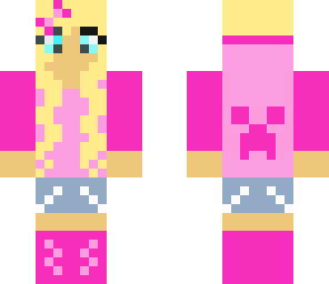 cute pink hoodie girl