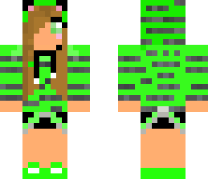 neon green tiger girl