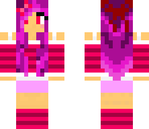 pink and red girl with bow