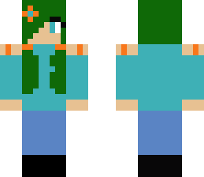 green haired girl