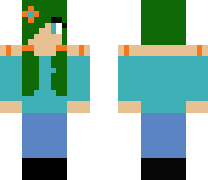 green haired girl improved