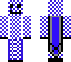 blue cheqered man