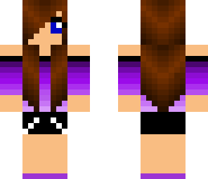 girl purple no head wear