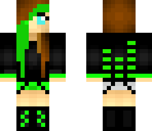 green sexy gamer girl