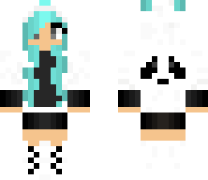 cute blue panda girl