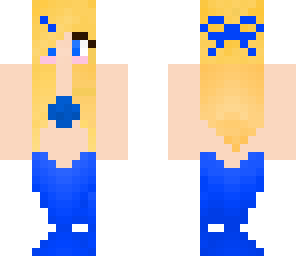 blonde and blue mermaid