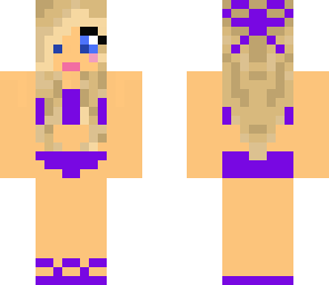 purple bikini girl