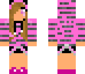 neon pink tiger girl