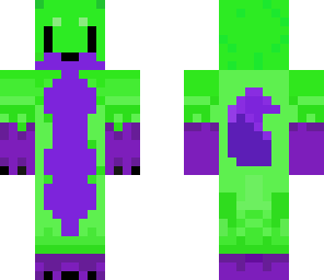green and purple fox