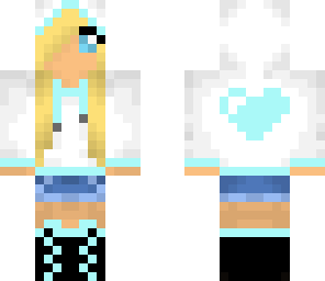 blonde heart girl