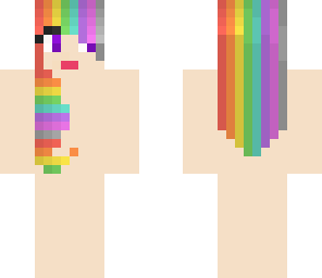 rainbow hair skin base