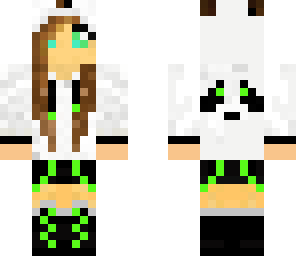 panda girl green