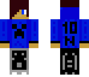 mi skin con buzo azul de creeper 2