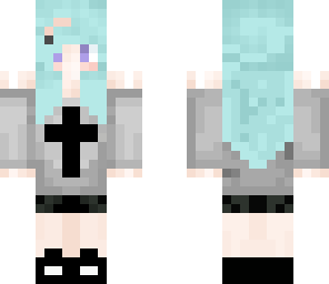 emo white blue hair edit