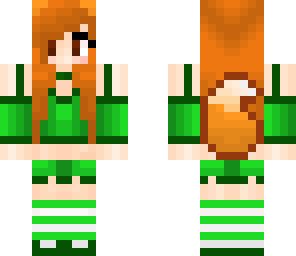fox girl green