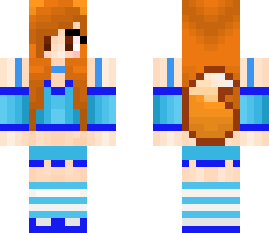 fox girl blue