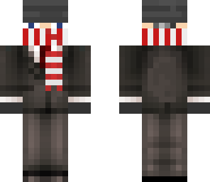 hitman in scarf and suit and hat