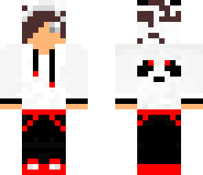 panda boy with grey eyes