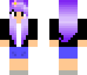 cute purple hair girl
