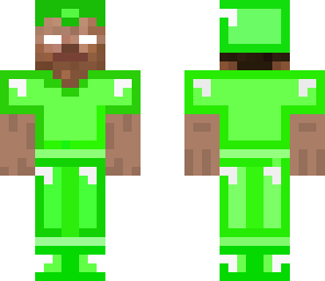 herobrine in emerold armor