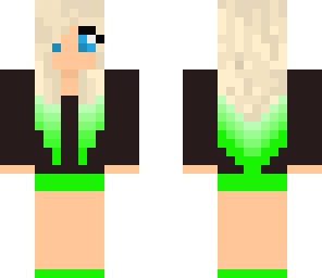 green dip dye girl