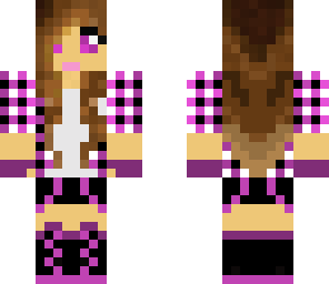 pink girl in pink plaid shirt