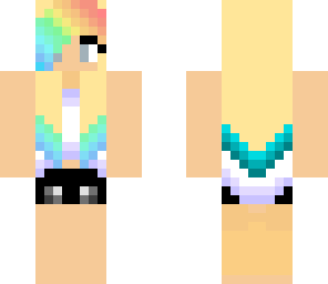 rainbow haired girl huehuehue