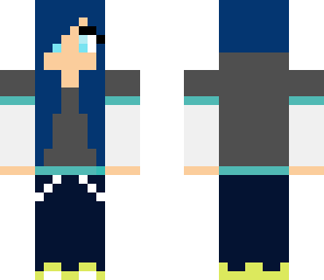 girl with dark blue hair