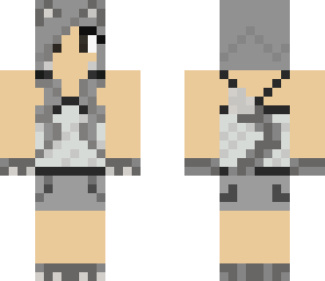 grey neko girl -animal girl series