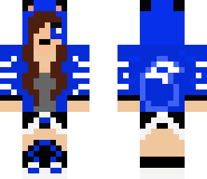 blue girl fox hoddie
