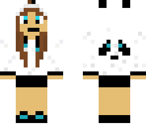 panda girl brown hair tan