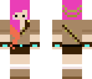 lol skin o3o 2 whit pink hair